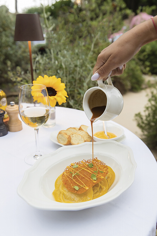 Raviole de rascasse au jus de bouillabaisse par LES MOULINS DE RAMATUELLE