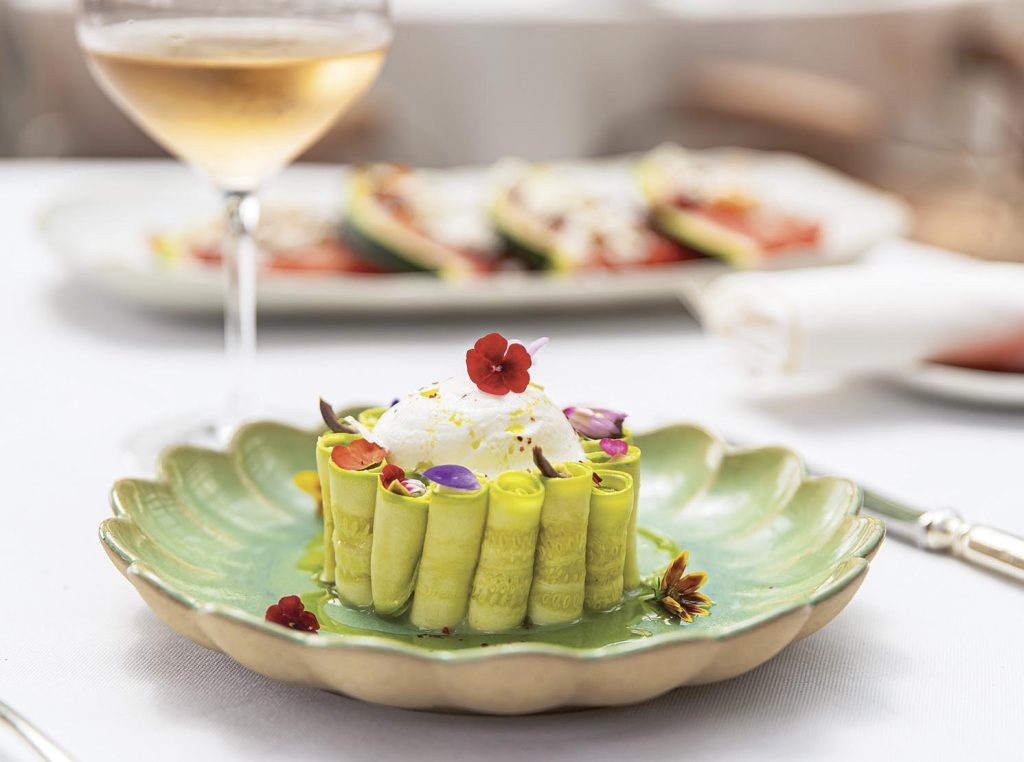 Salade de courgettes fleurs par Villa Marie
